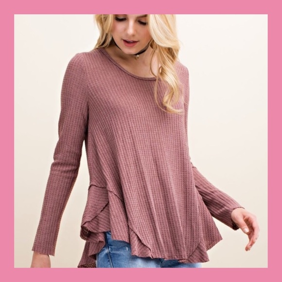 Tops - ❗️NOW AVAILABLE❗️Ruffled Thermal Top